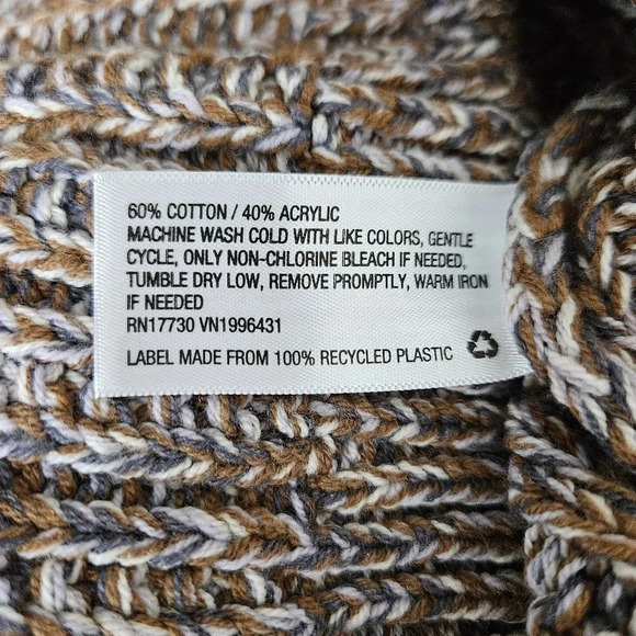 Universal Thread Sweater Tan Long Sleeve Mock Neck Knit Pullover - Picture 6 of 6